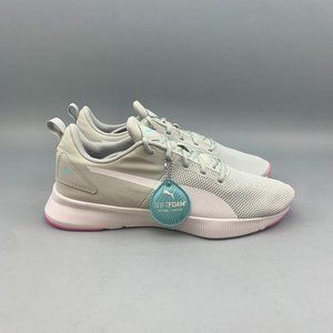 Puma Adult Flyer Running Shoe Men's Size 12 Womens Size 13.5 Grey White Pink
